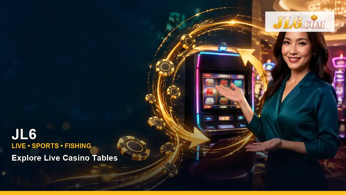 JL6 high-energy casino cashback rewards in a vivid layout for Philippine players